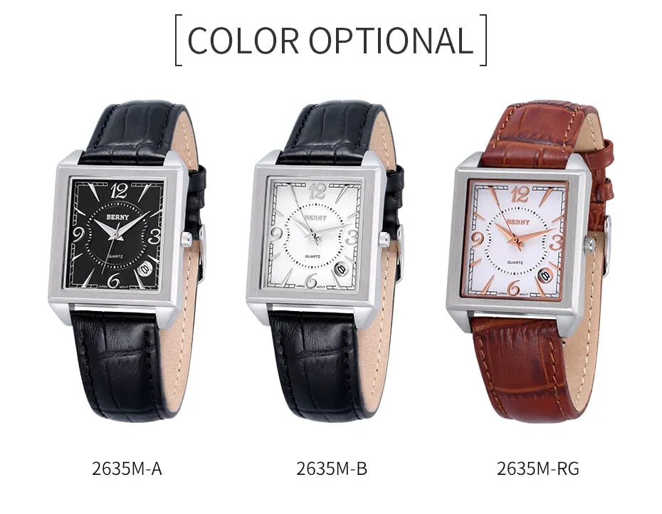 Men's Stainless Steel Quartz Movement Business Casual Wristwatch