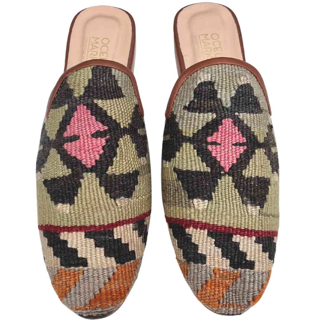 Men's Turkish Kilim Mule Patterned