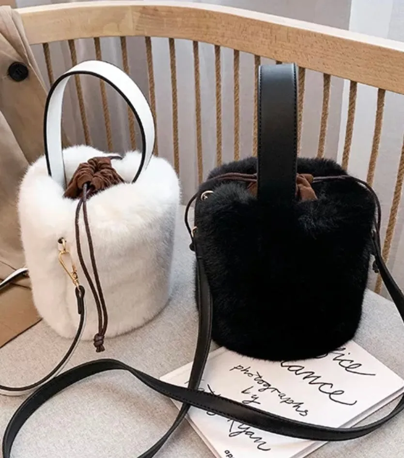 Mini Plush Bucket Bag