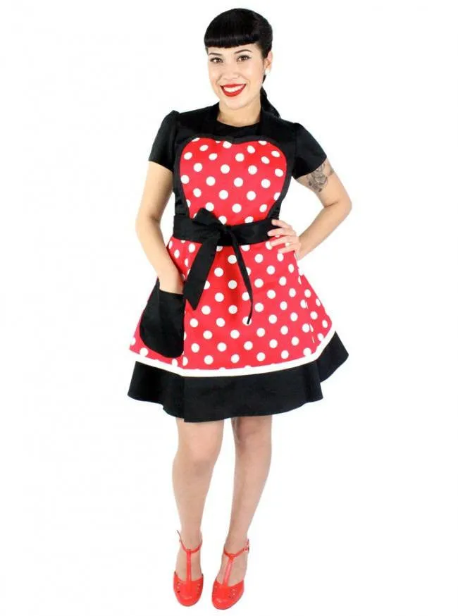 Minnie Mouse Polkadot Two-Tier Apron