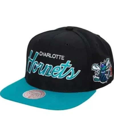 Mitchell & Ness Men's NBA Charlotte Hornets Hardwood Classics MVP Team Script 2.0 Snapback Hat