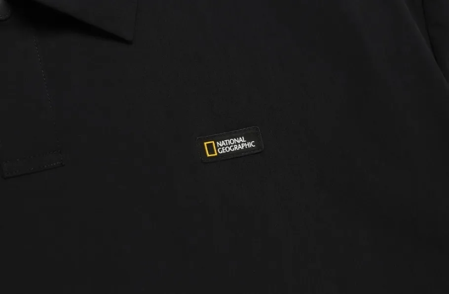 NATIONAL GEOGRAPHIC  |Unisex Street Style Logo Polos