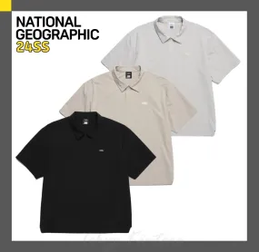 NATIONAL GEOGRAPHIC  |Unisex Street Style Logo Polos