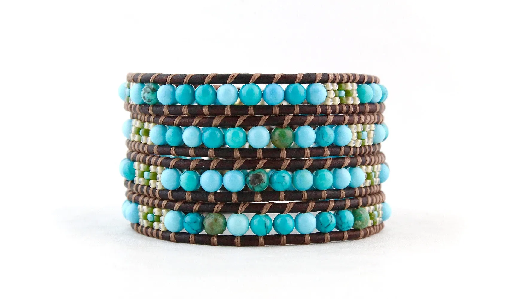 Natural Turquoise Fiesta Wrap Bracelet