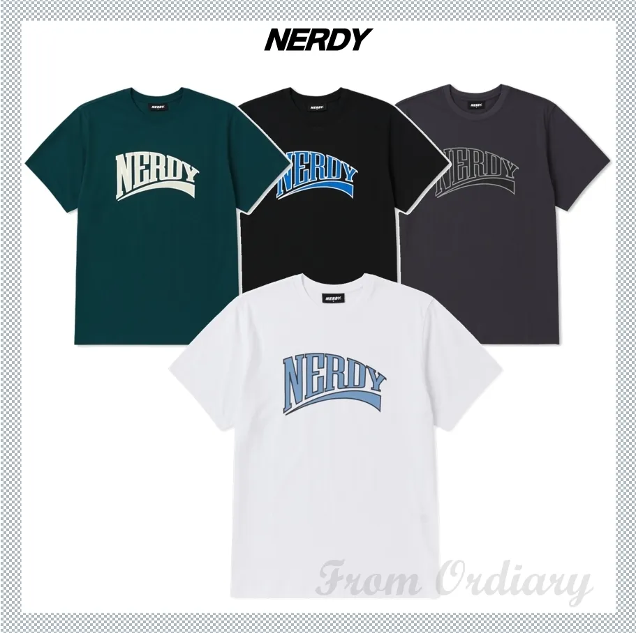 NERDY  |Unisex Street Style Logo T-Shirts