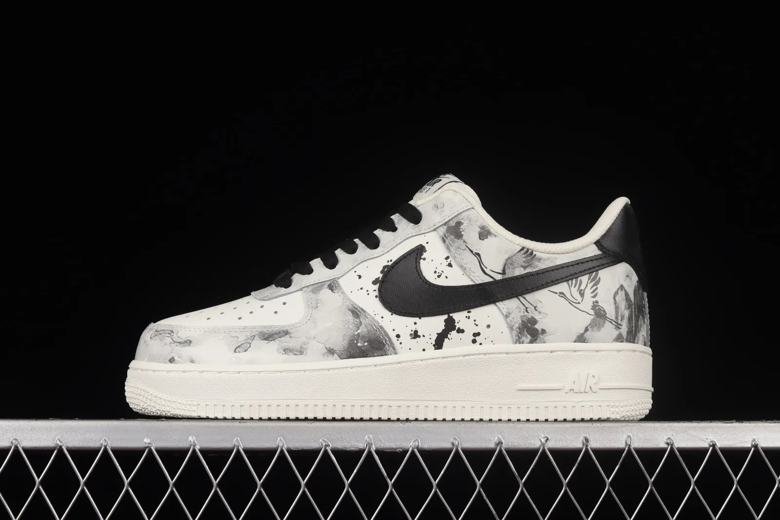 Nike Air Force 1 07 Low Landscape Ink Painting White Black BL1522-089