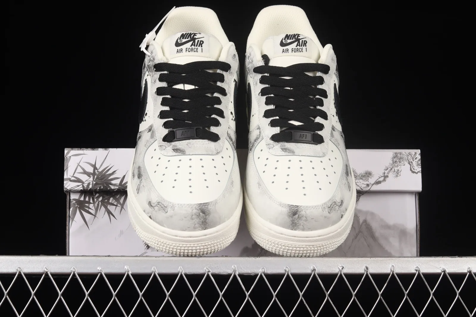 Nike Air Force 1 07 Low Landscape Ink Painting White Black BL1522-089