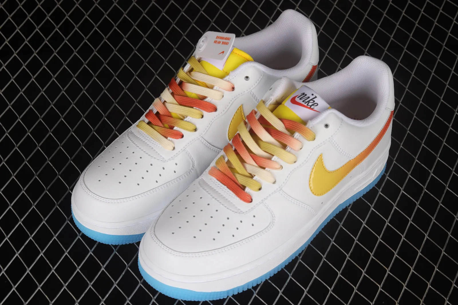 Nike Air Force 1 07 Low White Blue Orange NJ5696-789