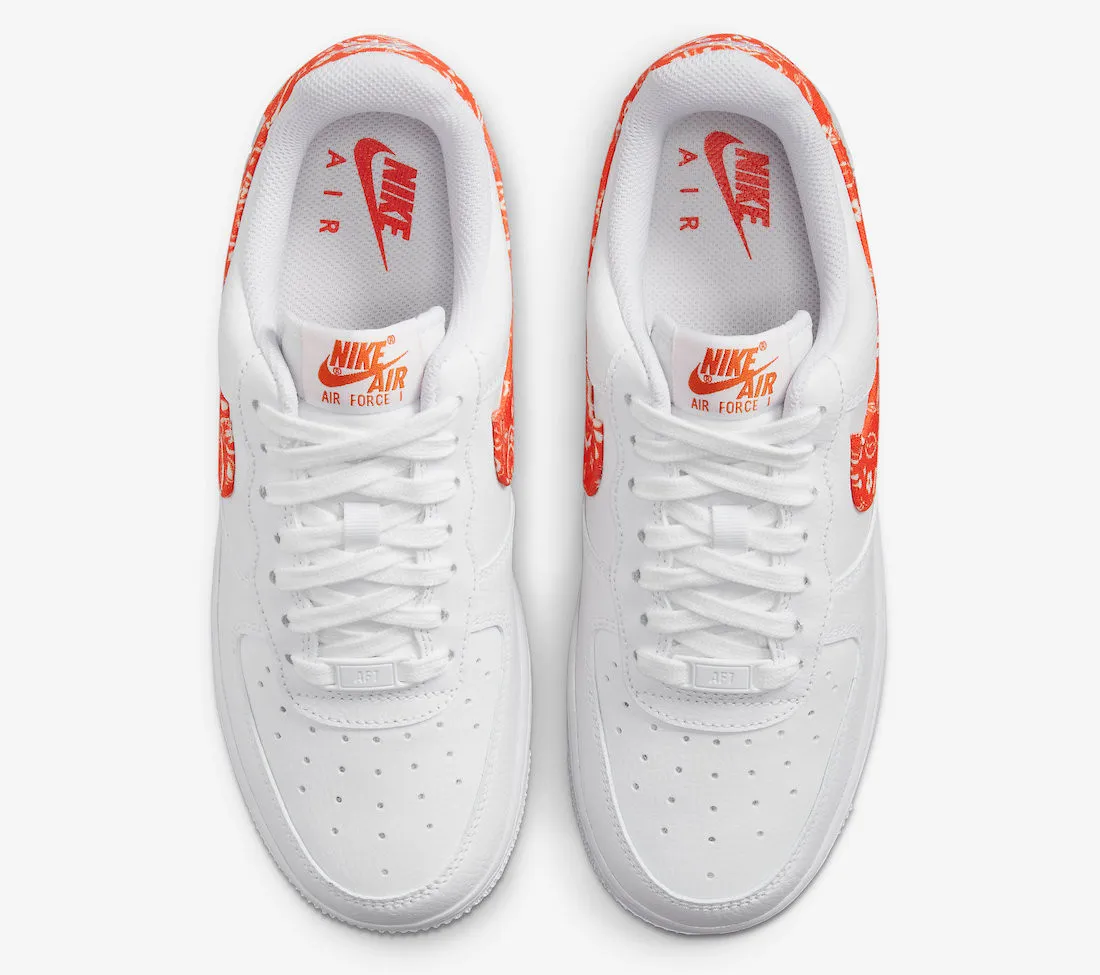 Nike Air Force 1 Low Orange Paisley White DJ9942-102