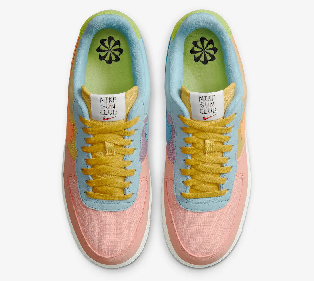 Nike Air Force 1 Low Sun Club Pink Olive Blue DQ4531-700