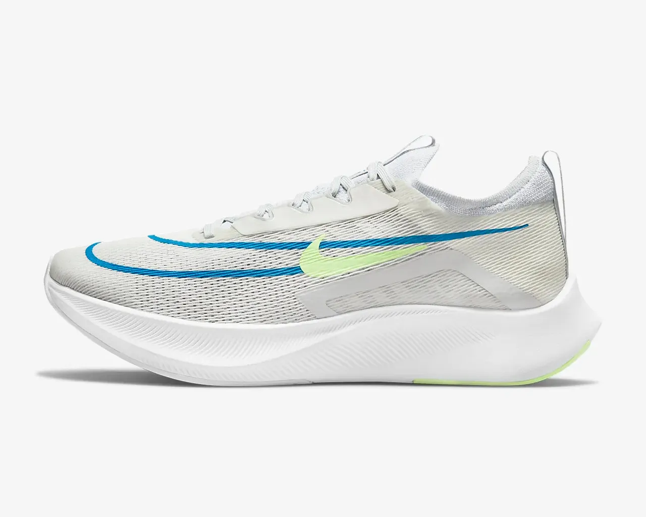 Nike Zoom Fly 4 Summit White Pure Platinum Imperial Blue Lime Glow CT2392-100