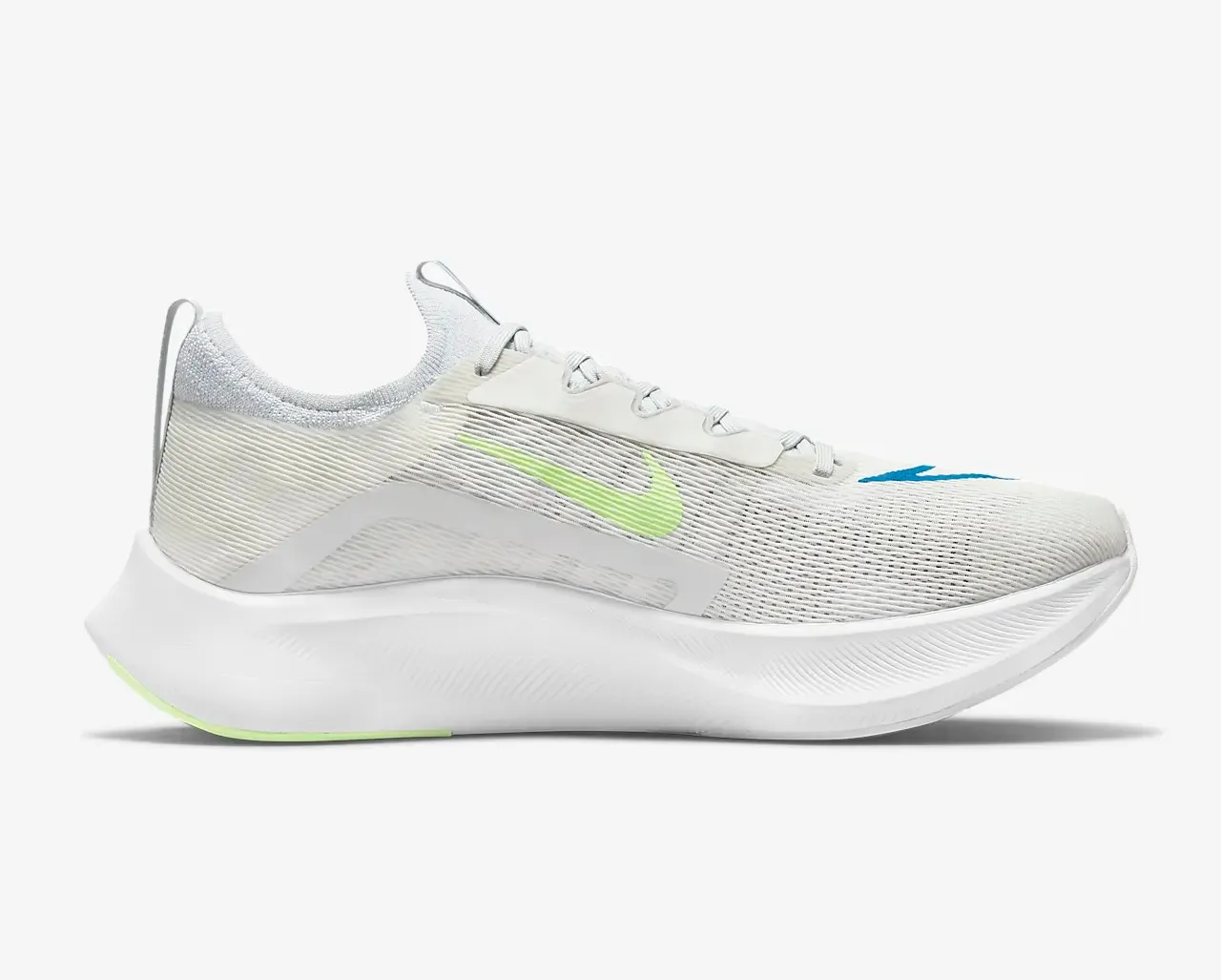 Nike Zoom Fly 4 Summit White Pure Platinum Imperial Blue Lime Glow CT2392-100