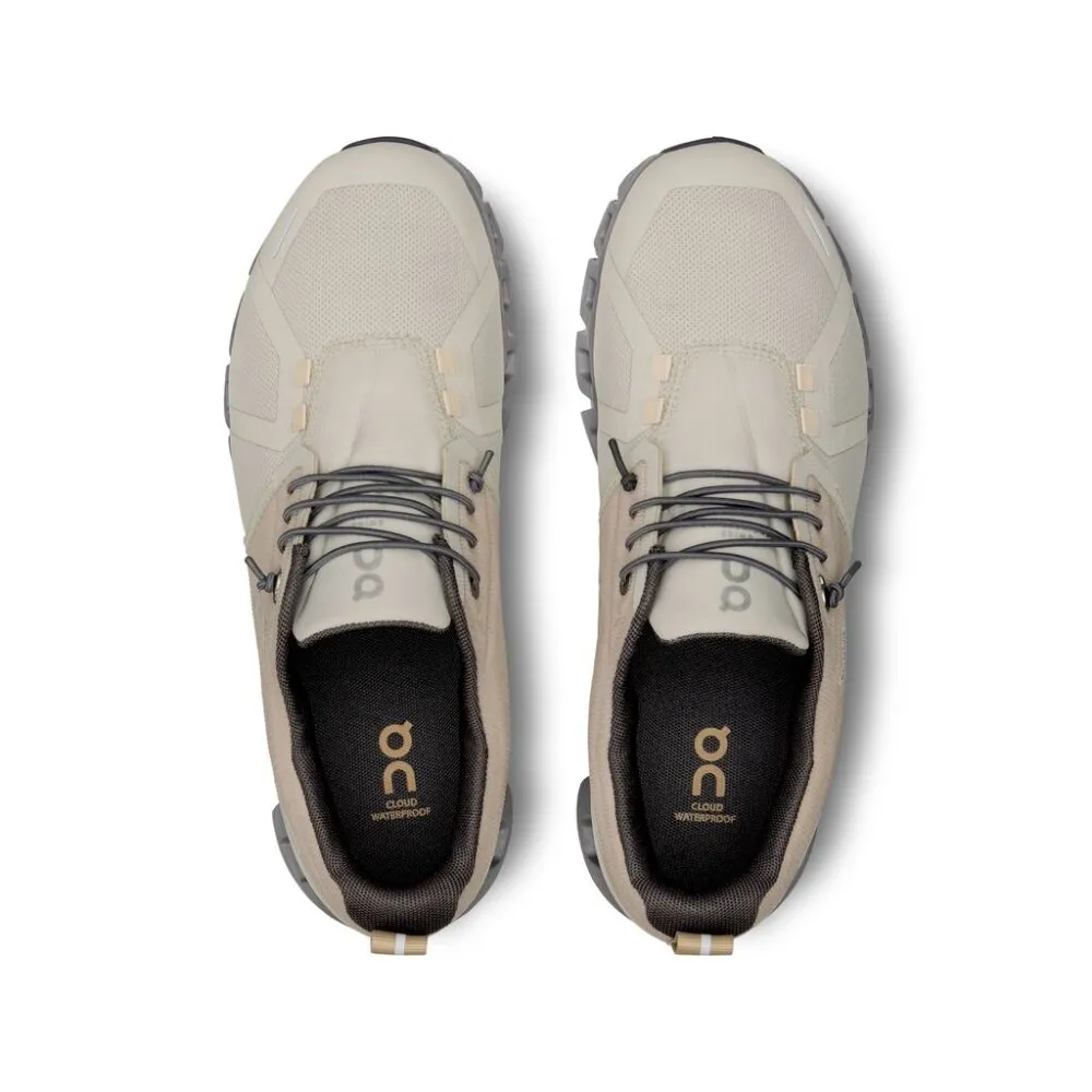 On Women's Cloud 5 Waterproof - Pearl/Fog