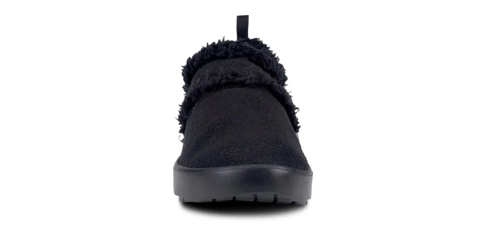 Oofos Women's OOcoozie Low Shoe - Black Sherpa