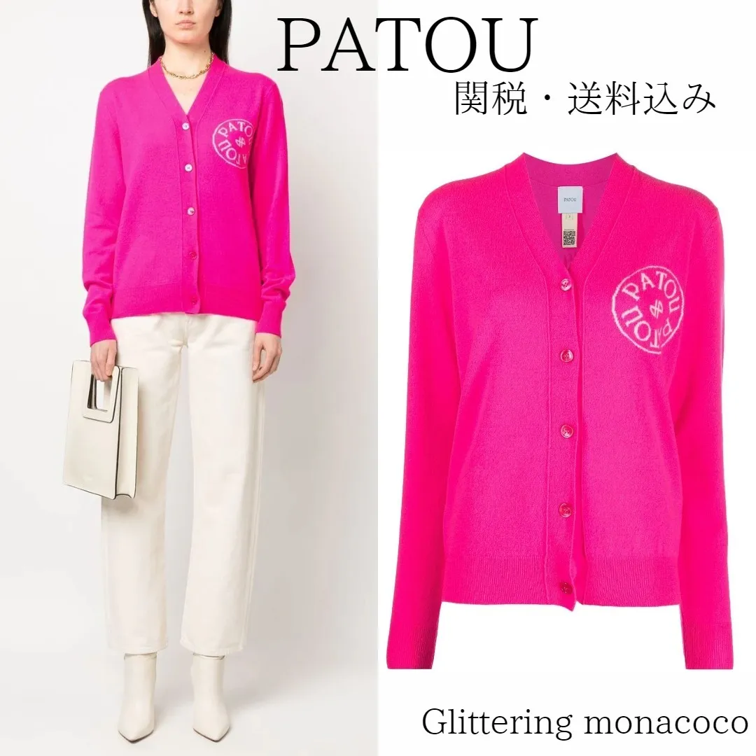 PATOU  |Casual Style Elegant Style Logo V-neck & Crew neck