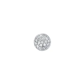 Pavé Stud #2 - White Diamond / 14k White Gold