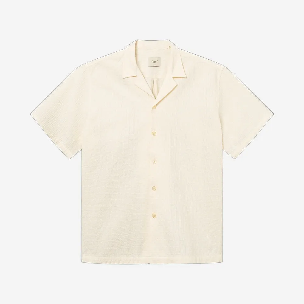 Peer Jacquard Vacation S/S Shirt - Cloud