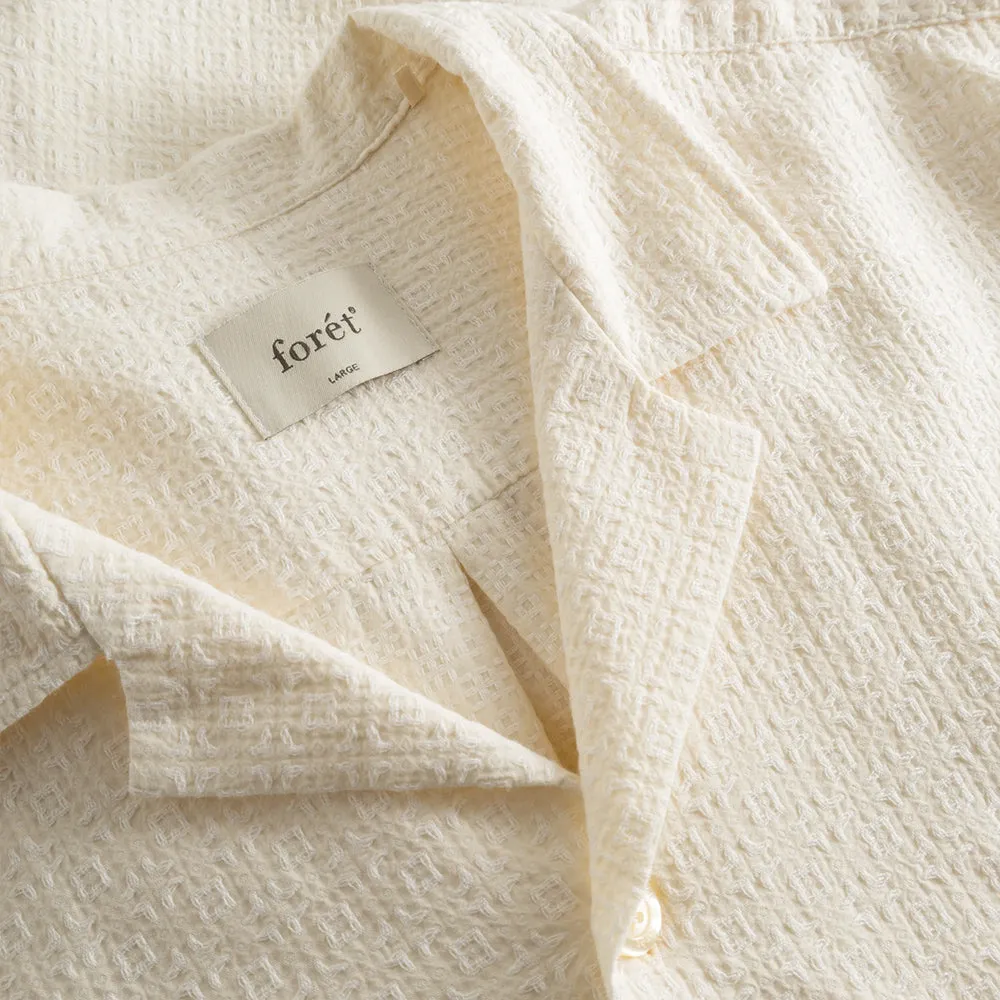 Peer Jacquard Vacation S/S Shirt - Cloud