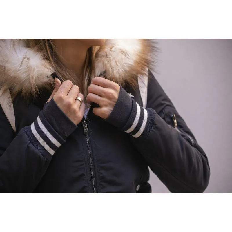 Penelope - Lyon University Bombers Jacket - Navy & Off White