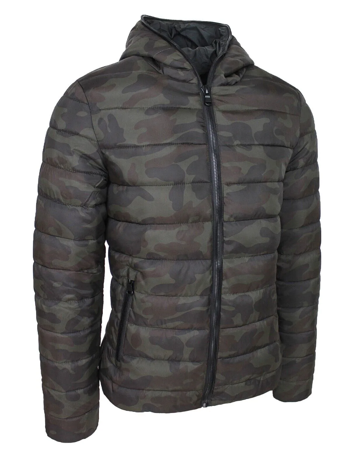 Piumino uomo autunno inverno mimetico militare casual giubbotto imbottito