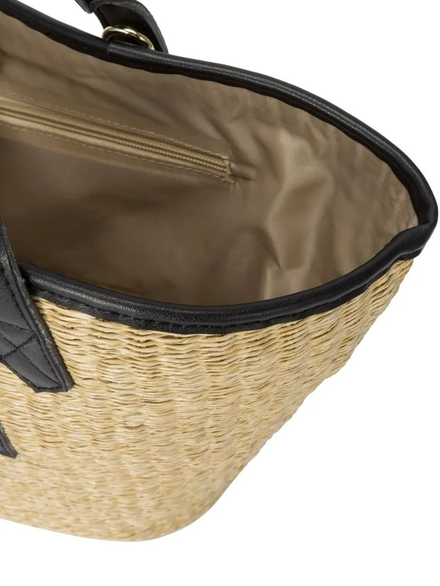 Rattan Bucket Bag - Black