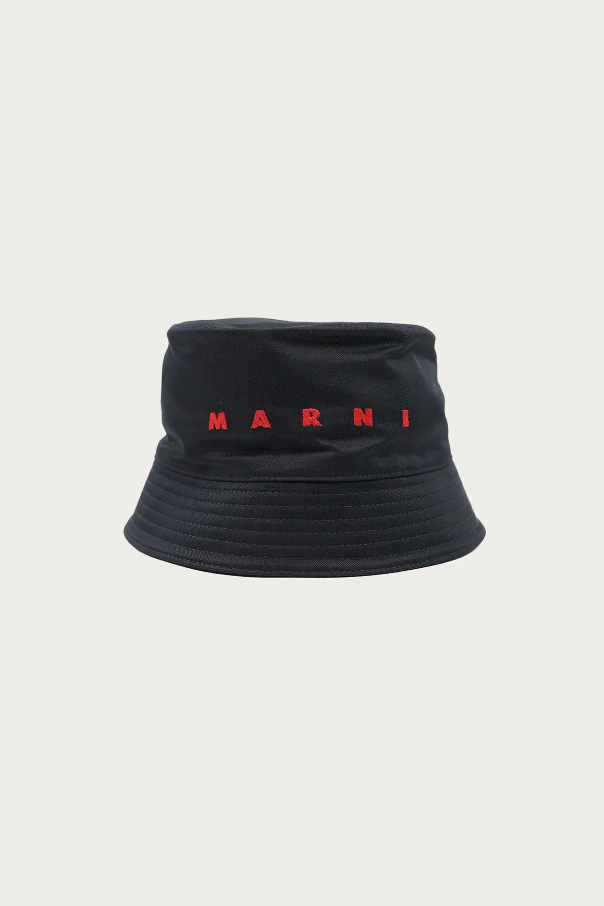 Red Logo Bucket Hat - Black