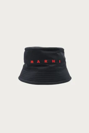 Red Logo Bucket Hat - Black