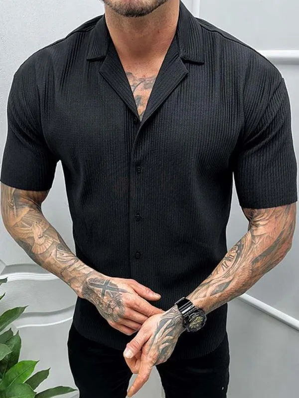 Short-Sleeved Casual Men Shirt