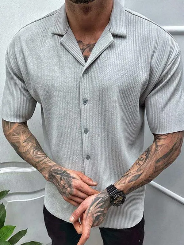 Short-Sleeved Casual Men Shirt