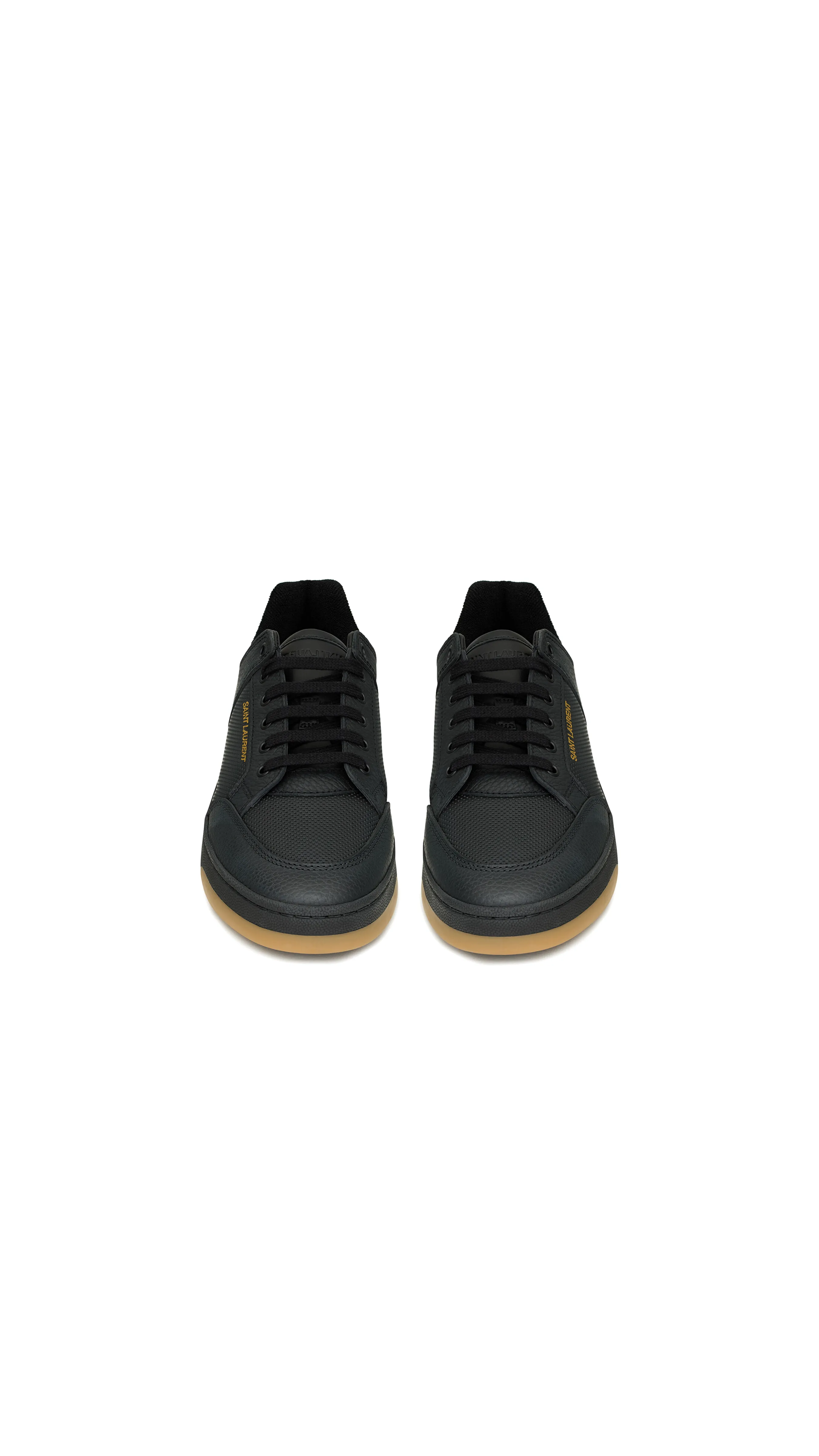 SL/61 Low-top Sneakers In Perforated Leather - Noir