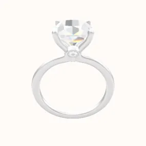 Solitaire Engagement Ring With Accent Diamond Head