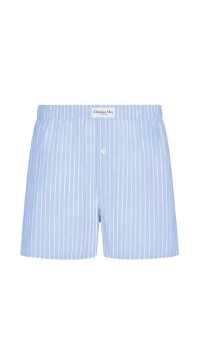 Stripe Boxer Shorts - White/Light Blue