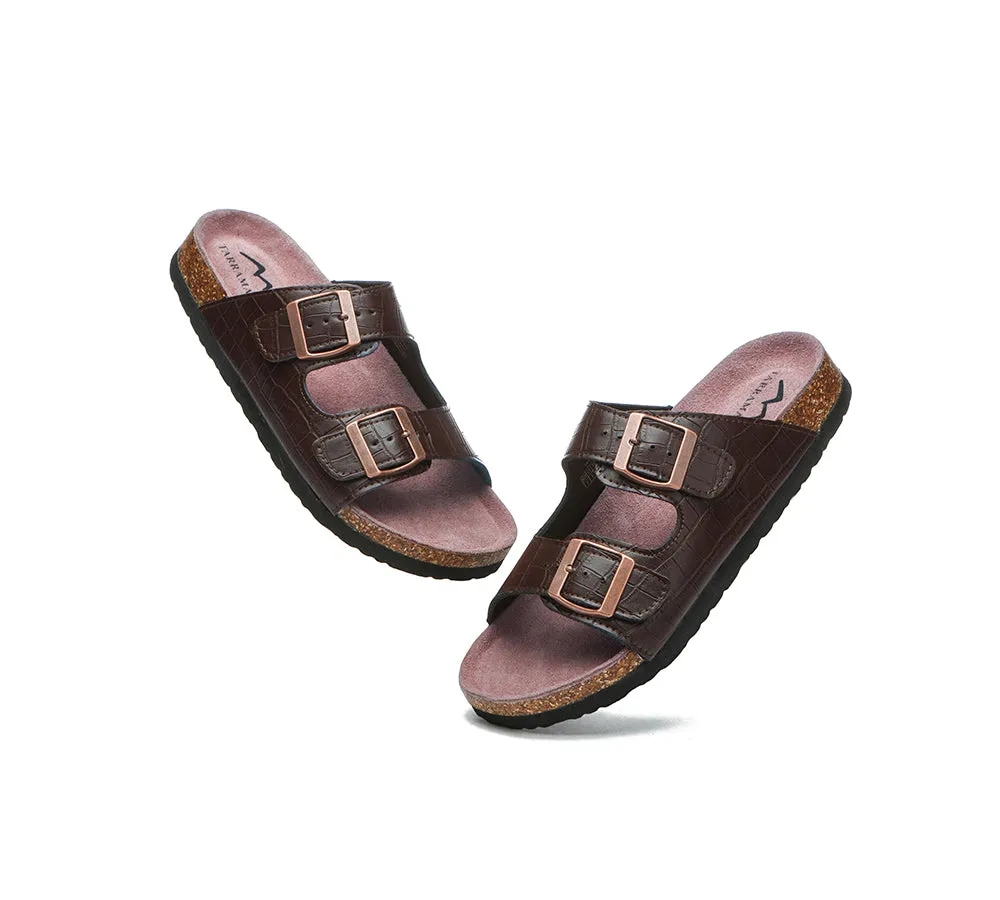 TARRAMARRA Embossed Summer Beach Unisex Slip-On Sandal Slides Oliver