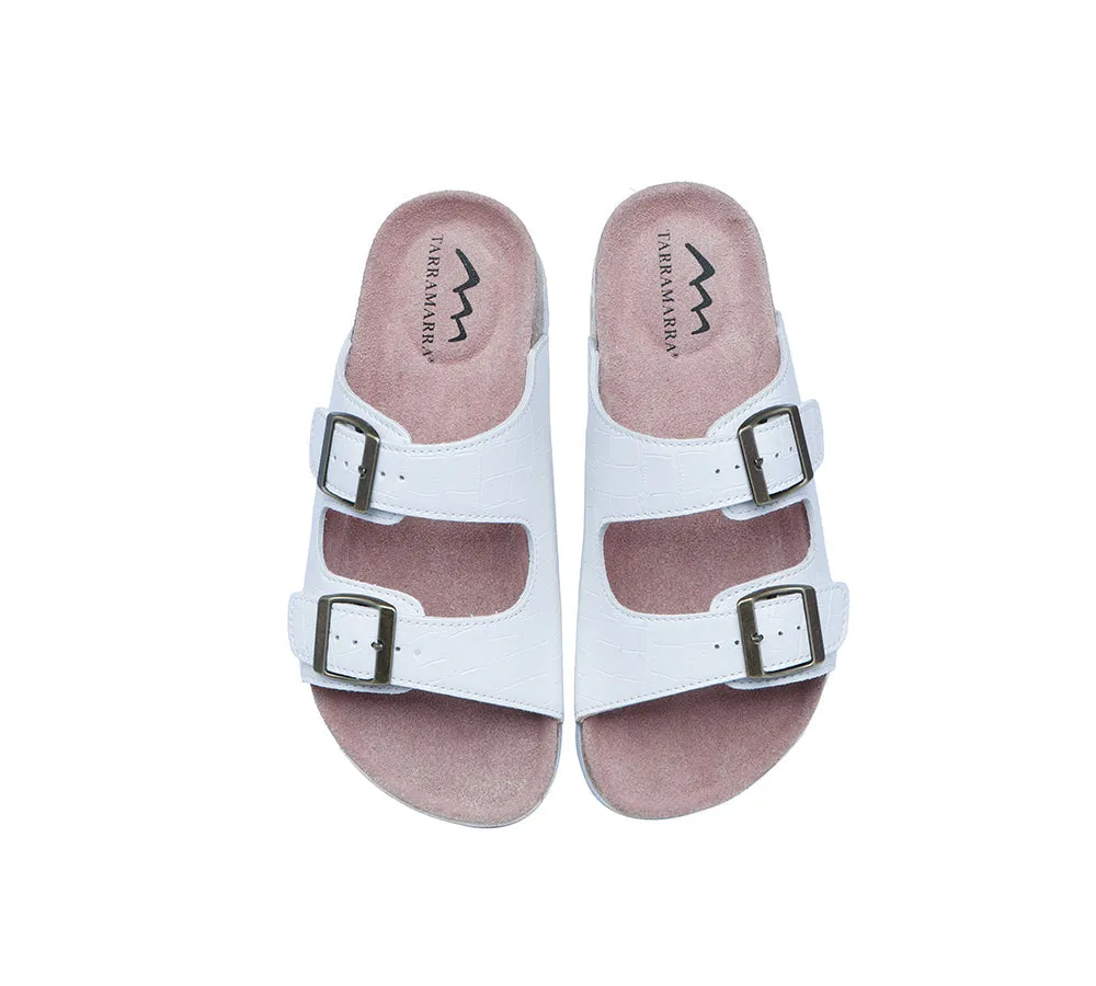 TARRAMARRA Embossed Summer Beach Unisex Slip-On Sandal Slides Oliver