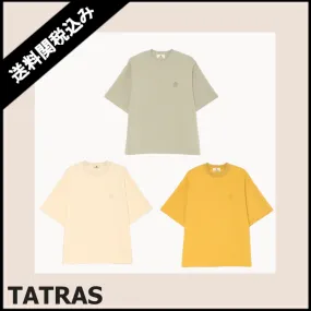 TATRAS  |Unisex U-Neck Cotton Short Sleeves Logo T-Shirts