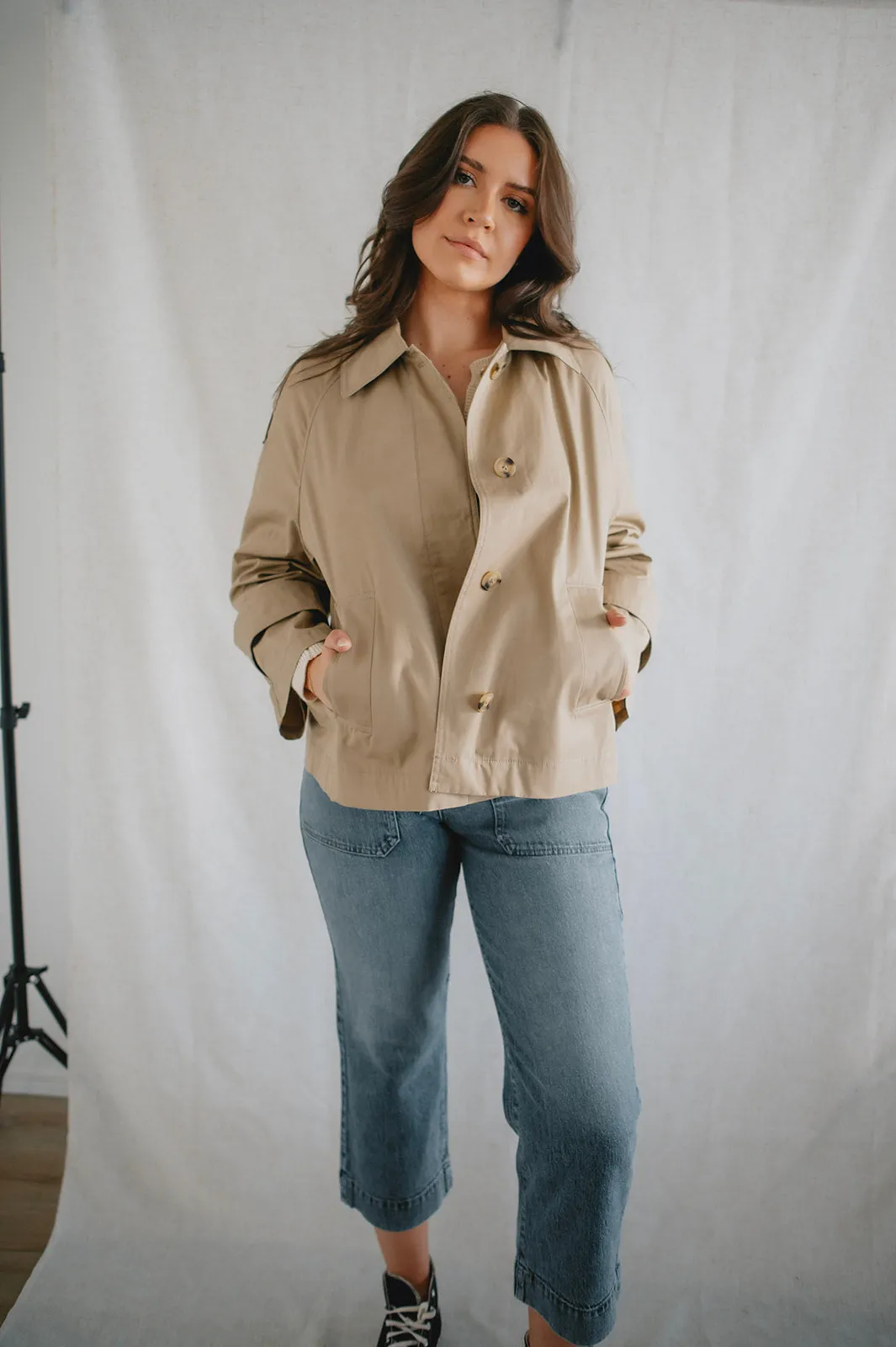 The Short Cotton Trench Coat