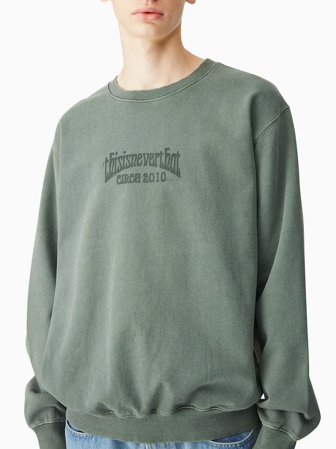 thisisneverthat  |Unisex Street Style Plain Cotton Logo Sweatshirts