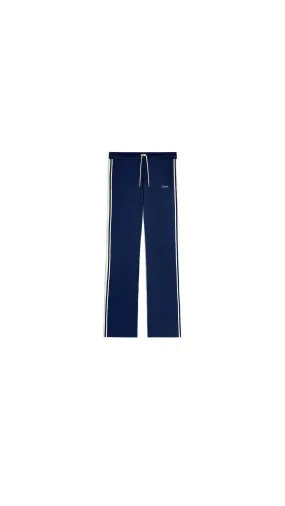 Tracksuit Pants In Double Face Jersey - Navy/Off White