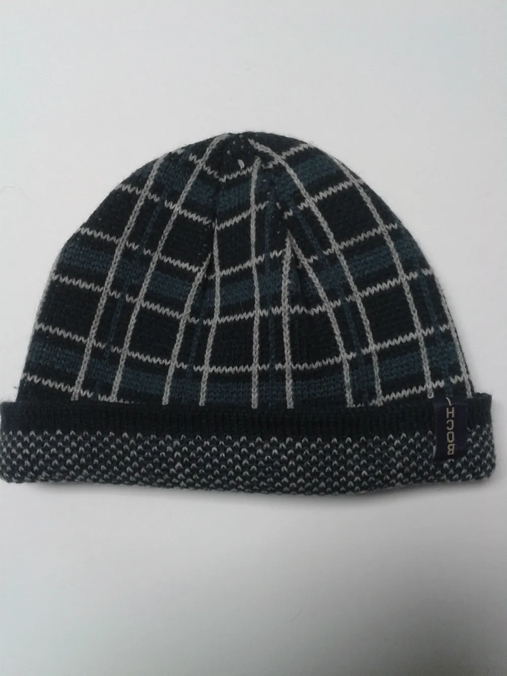 TUQUE CARREAUX GRIS/NOIR|DARK GREY/BLACK HAT