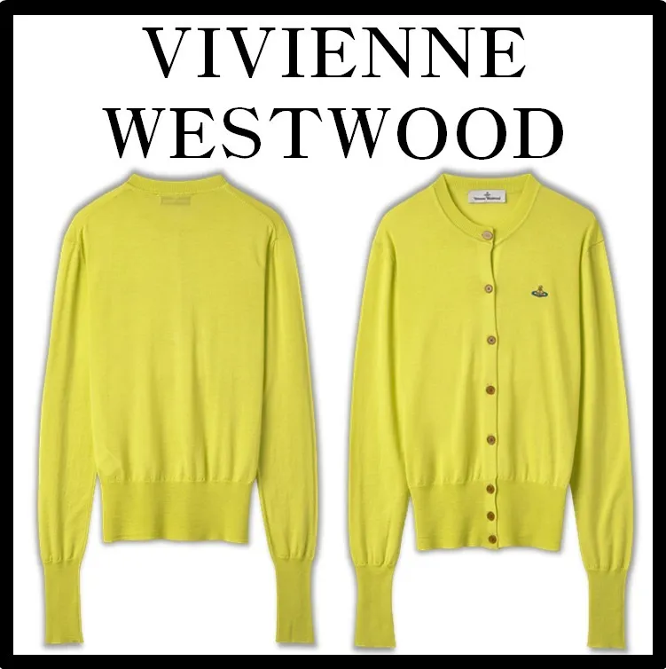 Vivienne Westwood  |Unisex Street Style Logo Cardigans