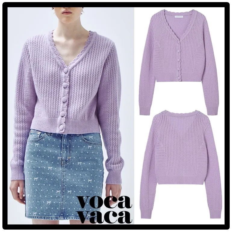 vocavaca  |Casual Style Street Style Logo Cardigans