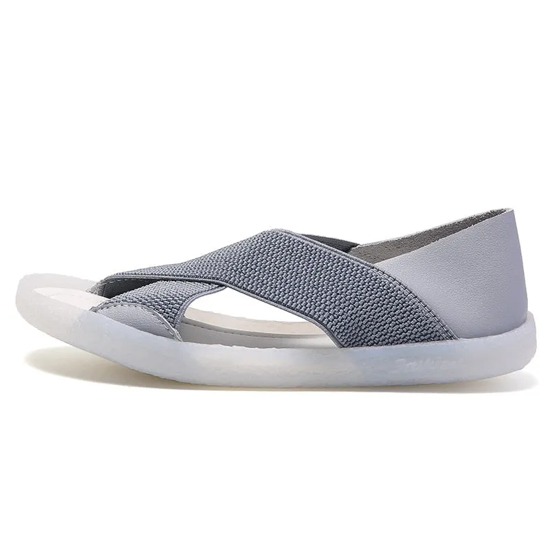 Women's Summer Concise Elastic Stretchy Breathable Slip-On Sandals