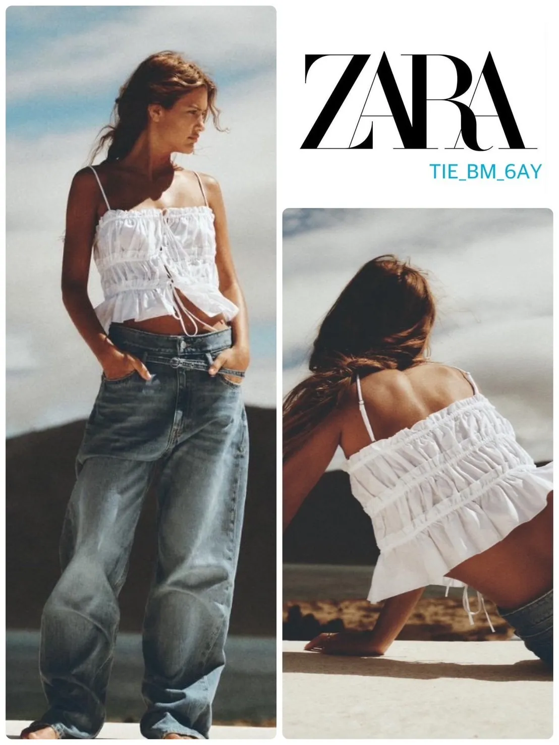 ZARA  |Casual Style Sleeveless Plain Cotton Tanks & Camisoles